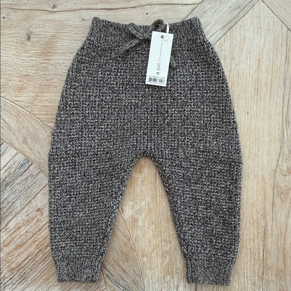 Rylee &  Cru Knit Kids Pants in Heather Brown